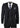 Mens  Black 3 Piece Pinstripe Suit