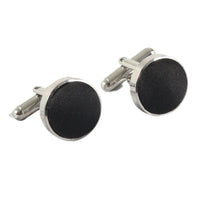 Men's Bow Tie Pocket Square Cuff Links Gift Set Black Color