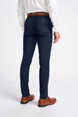 Baresi - Pantaloni classici da uomo blu navy