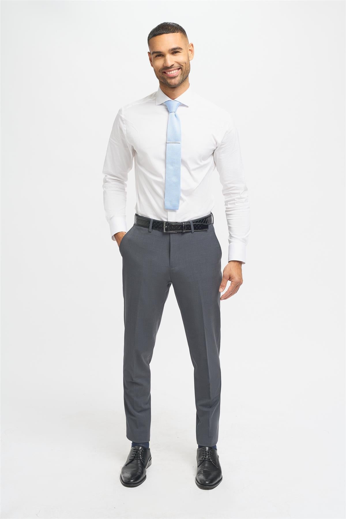 Bond - Pantaloni formali color antracite da uomo