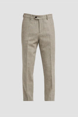 Thomas - Pantaloni da uomo in tweed a spina di pesce in misto lana grigio