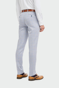 Caridi - Pantaloni da sposa azzurri da uomo