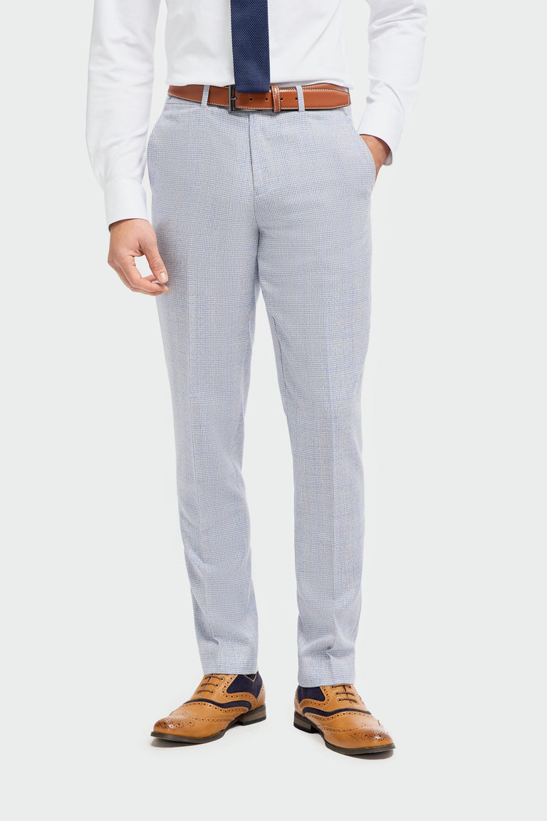 Caridi - Pantaloni da sposa azzurri da uomo