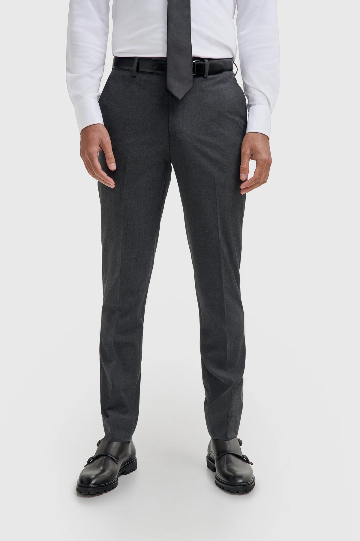 Malibu - Pantaloni da uomo color antracite con texture