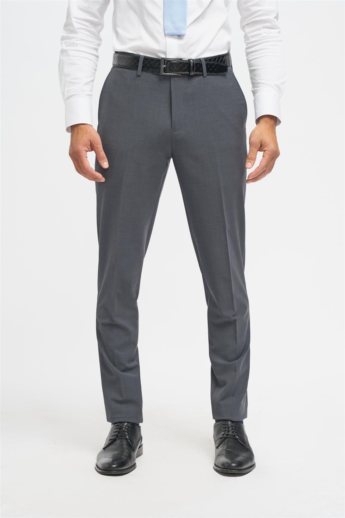 Bond - Pantaloni formali color antracite da uomo