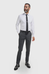 Malibu - Pantaloni da uomo color antracite con texture