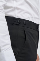 Aspen - Pantaloni classici neri semplici da uomo