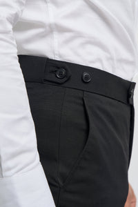 Aspen - Pantaloni classici neri semplici da uomo