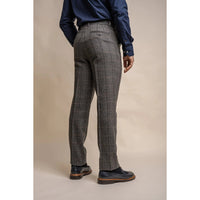 Albert - Pantaloni in tweed grigio da uomo