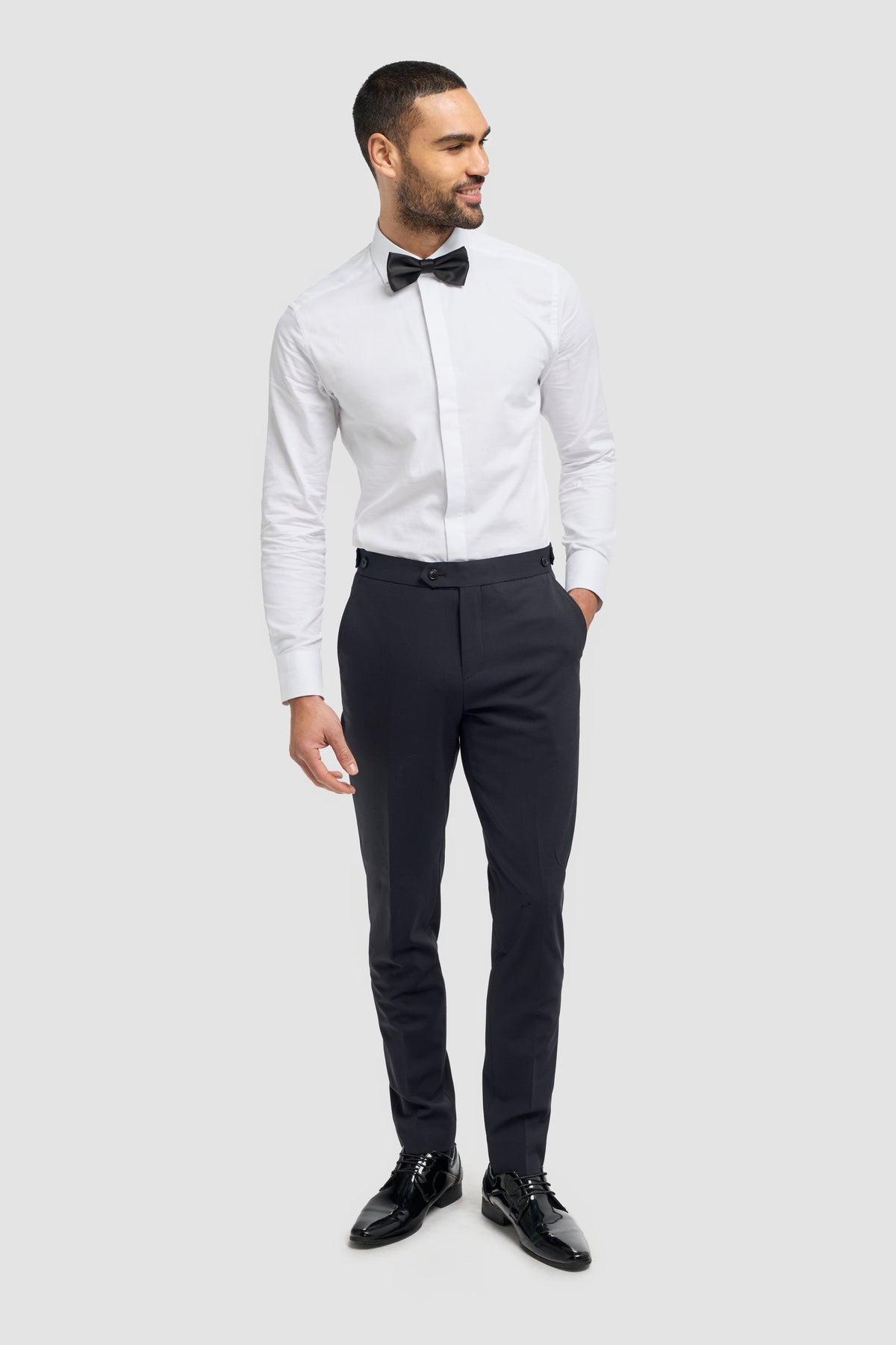 Aspen - Pantaloni classici da uomo in blu navy