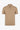 Polo da uomo beige con cerniera sul collo, lavorata a maglia