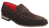 Fiorello 1807 - Mens Suede Faux Slip Onl Shoes Italian Design Classic Loafers