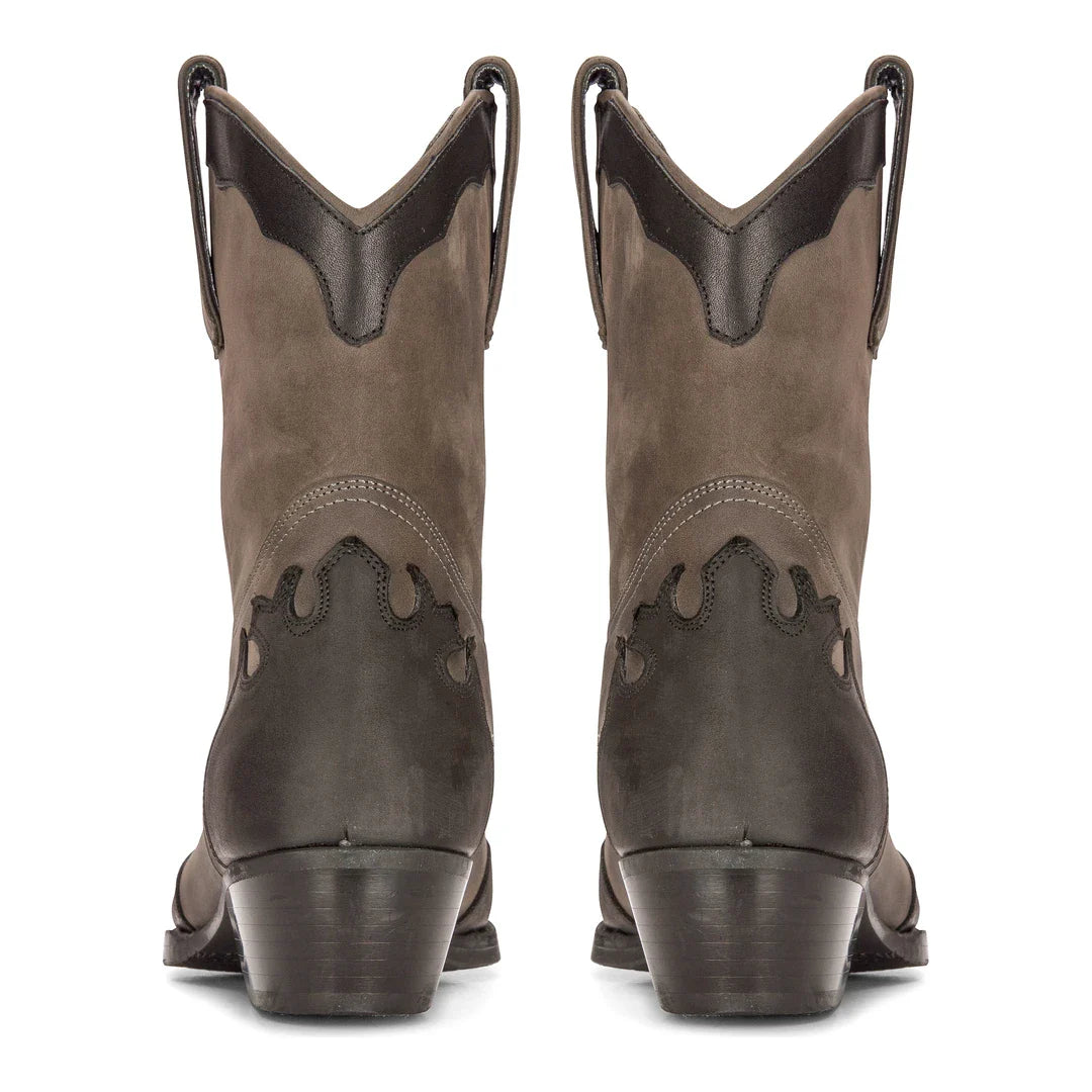 Mens High Western Boots Real Leather Black Riding Dancing Hunting Cowboy Vintage Pointed Toe