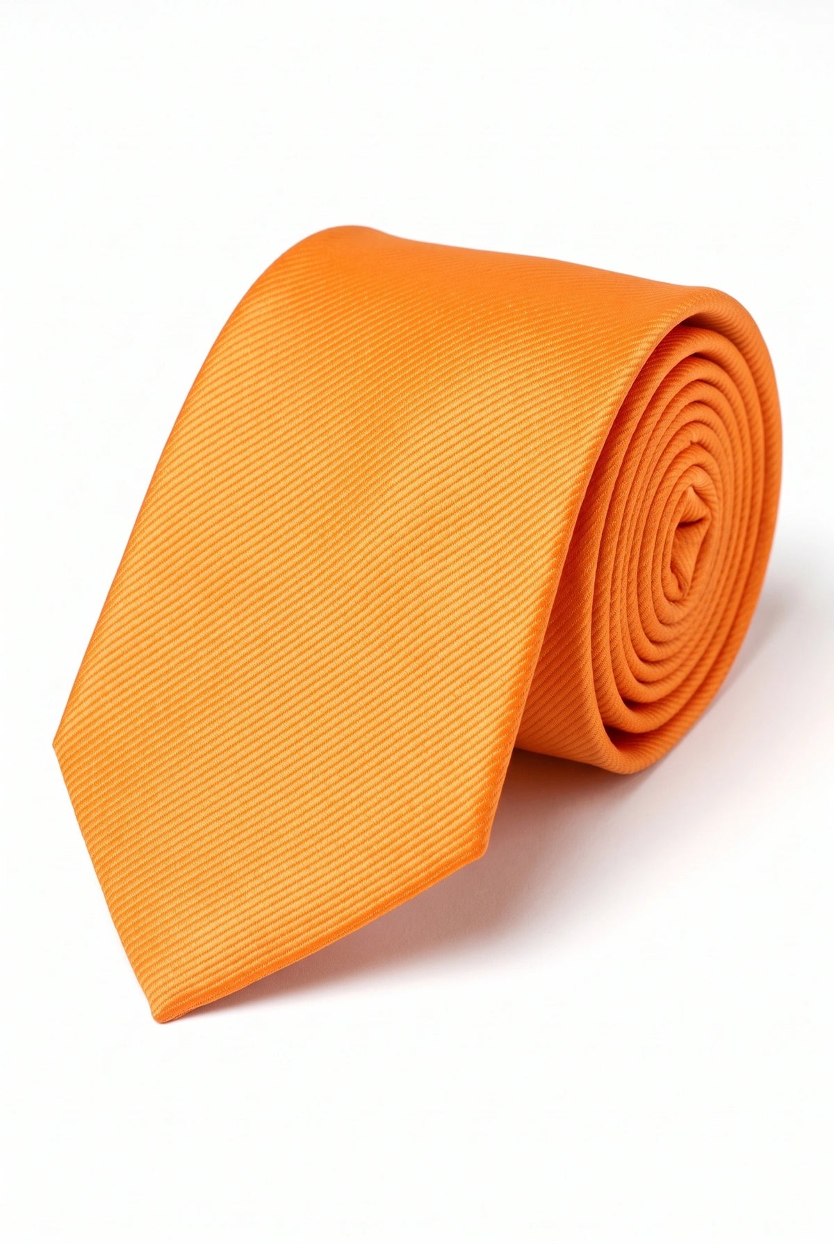 Cravatta da uomo arancione slim 6 cm tinta unita