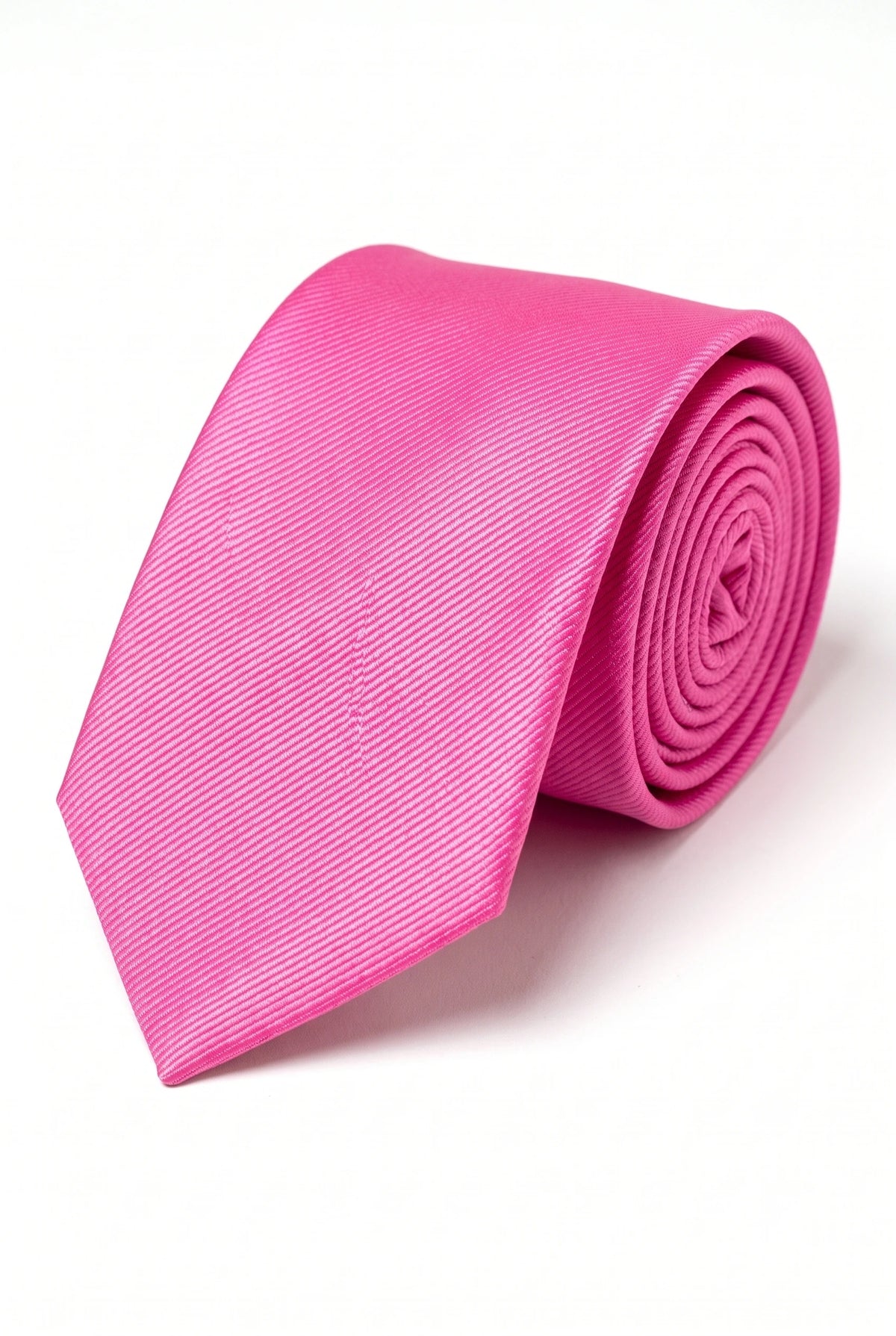 Cravatta da uomo rosa slim tinta unita