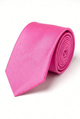 Cravatta da uomo rosa slim tinta unita
