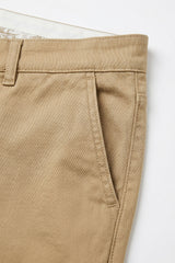 Pantaloni chino da uomo color kaki in misto lino, Tencel e cotone, leggeri, ideali per l'estate.