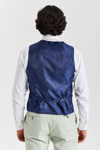 Belmont - Gilet da sposo verde salvia da uomo