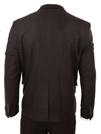 Brown Herringbone Tweed 3 Piece Suit