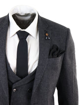 Dark Grey Tweed 3 Piece Suit