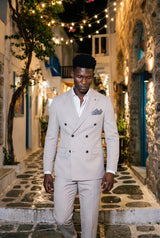 Fazzoletto da taschino da uomo in tweed grigio