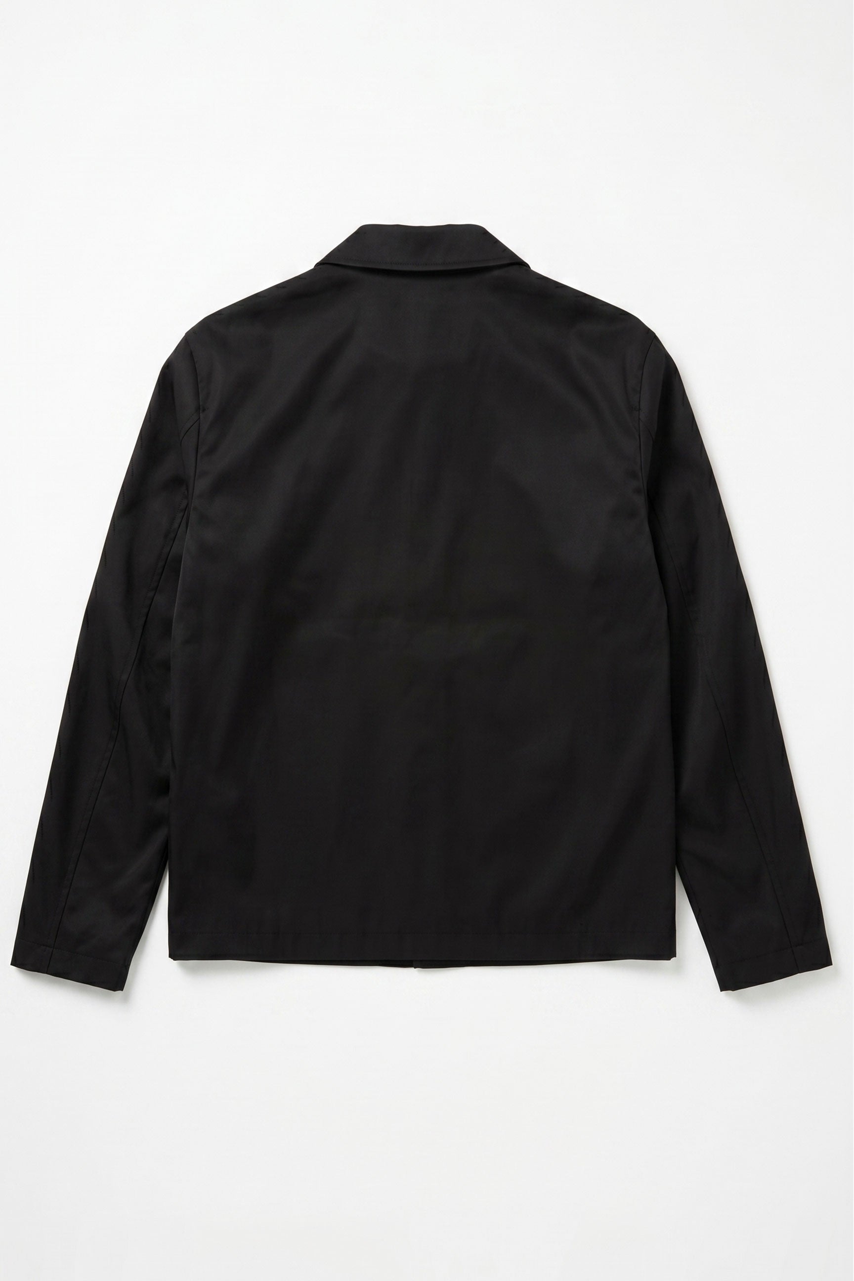 Giacca Harrington da uomo nera con colletto, impermeabile.
