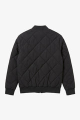 Giacca bomber reversibile da uomo nera e beige, leggera e trapuntata, 2 in 1