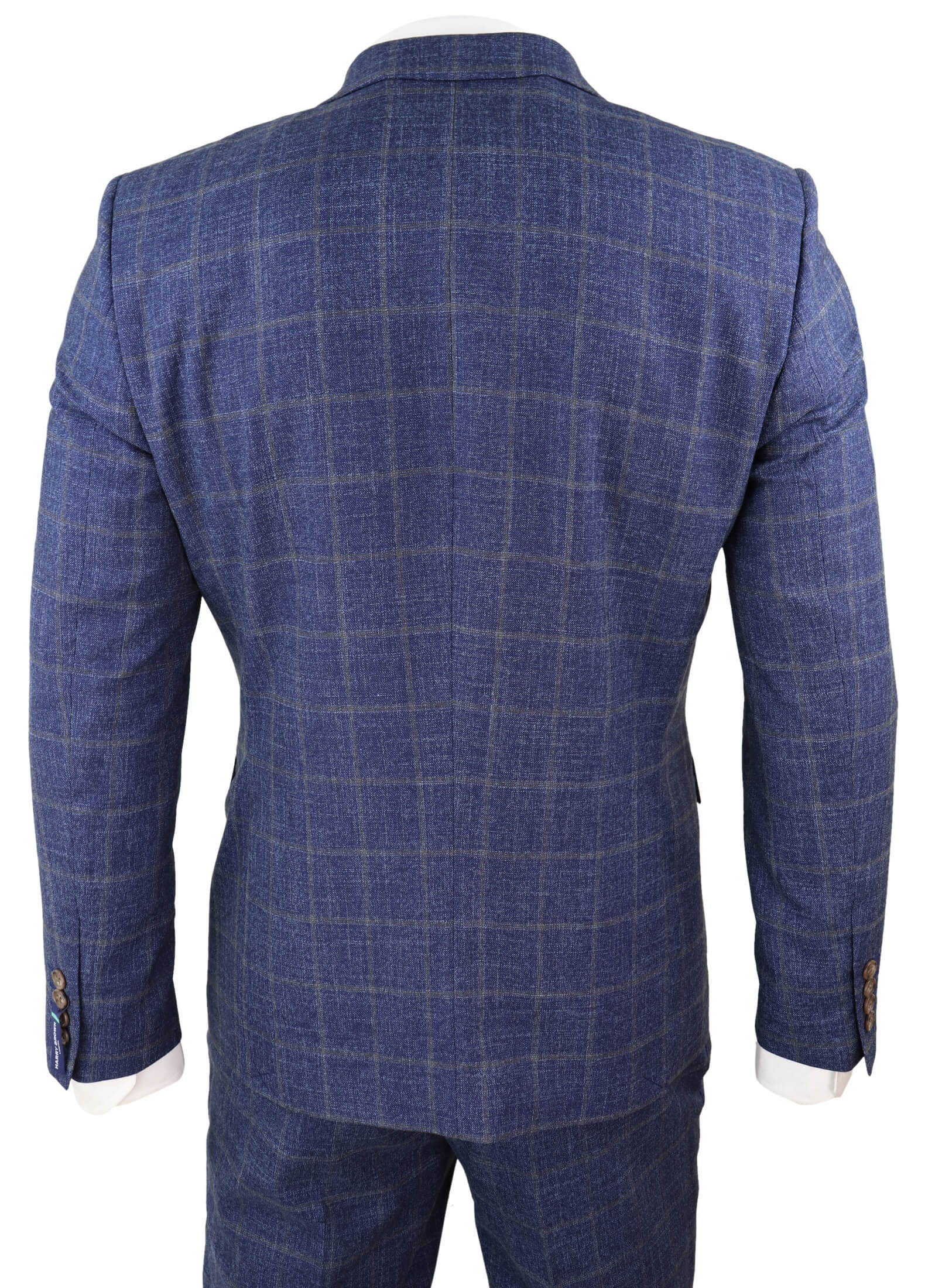 Blue Check Double Breasted 2 Piece Suit