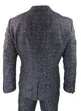 Men's Charcoal-Grey Check 3 Piece Suit
