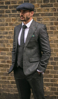 Men's Charcoal-Grey 3 Piece Suit