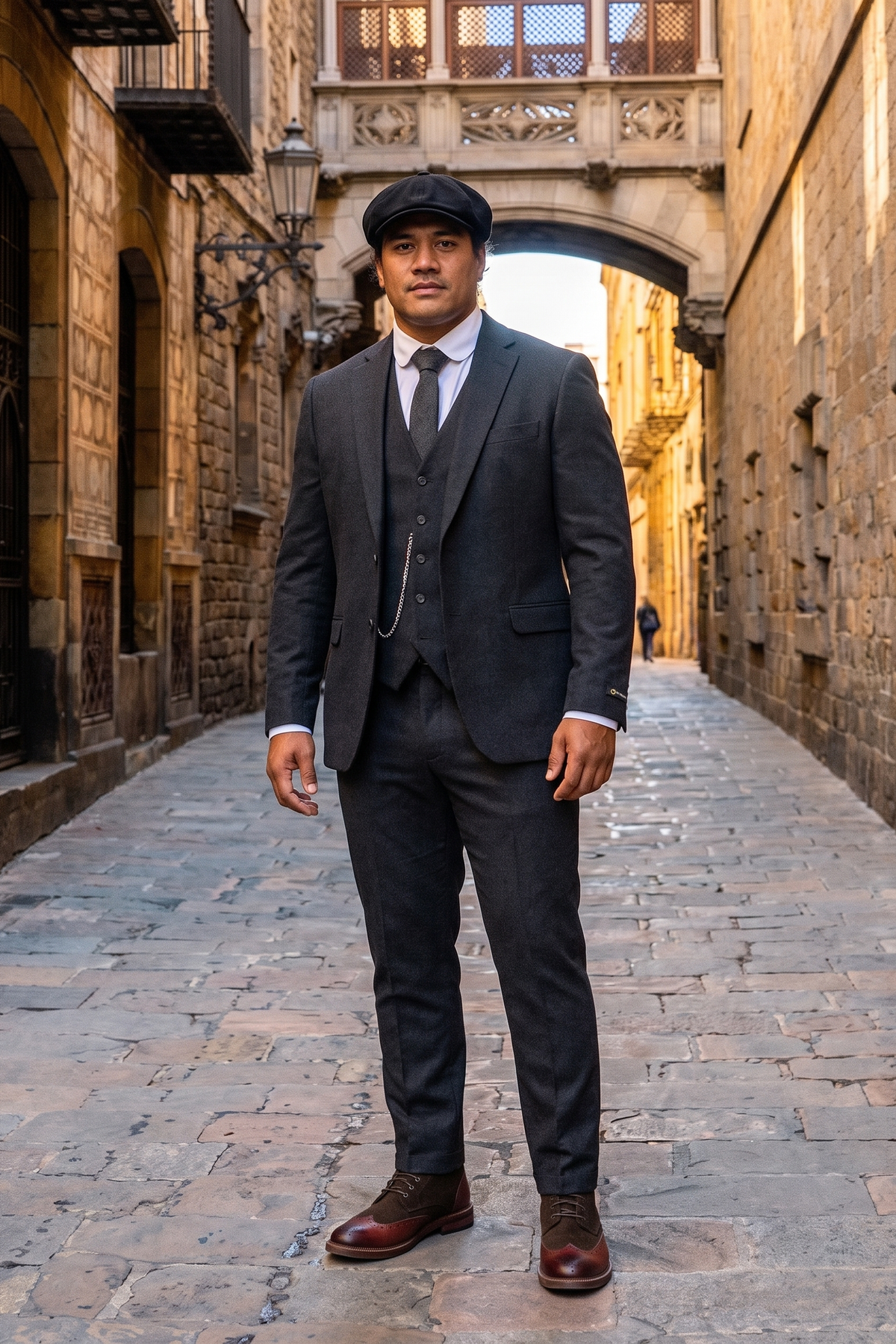 Look #835 styled with Abito da uomo nero vintage anni '20