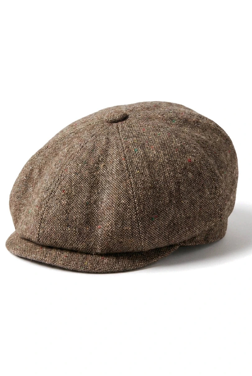 Cappello Baker Boy a 8 pannelli Shelby in tweed di lana marrone classico