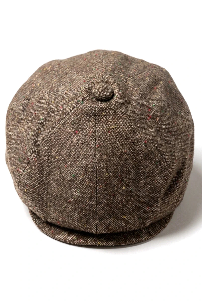 Cappello Baker Boy a 8 pannelli Shelby in tweed di lana marrone classico