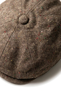 Cappello Baker Boy a 8 pannelli Shelby in tweed di lana marrone classico