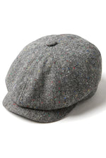Cappello Baker Boy a 8 pannelli Shelby in tweed di lana grigio classico