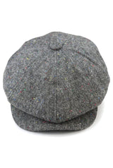 Cappello Baker Boy a 8 pannelli Shelby in tweed di lana grigio classico
