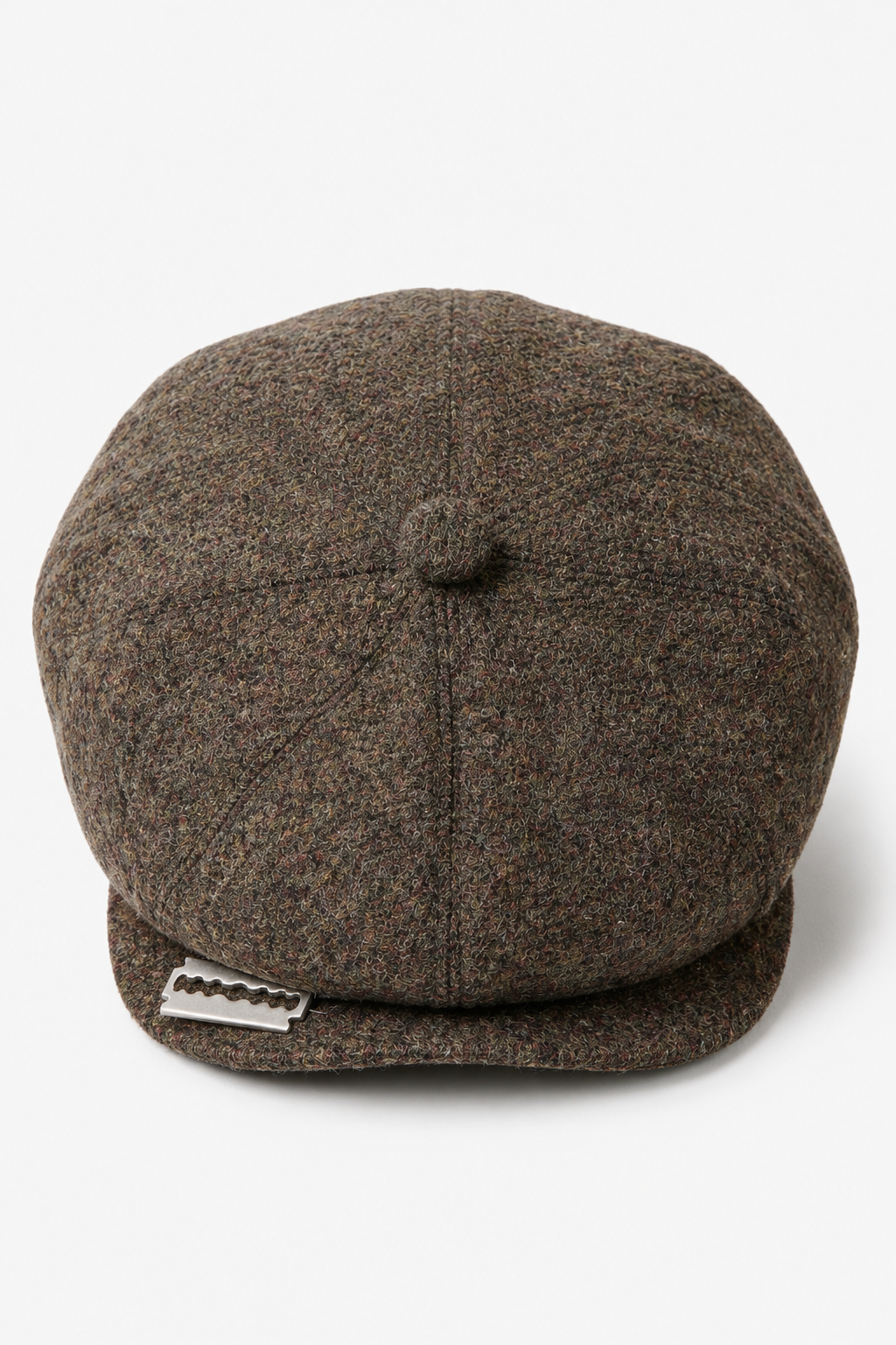 Cappellino marrone a 8 pannelli con lametta