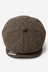 Cappellino marrone a 8 pannelli con lametta