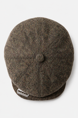 Cappellino marrone a 8 pannelli con lametta