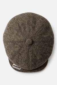 Cappellino marrone a 8 pannelli con lametta