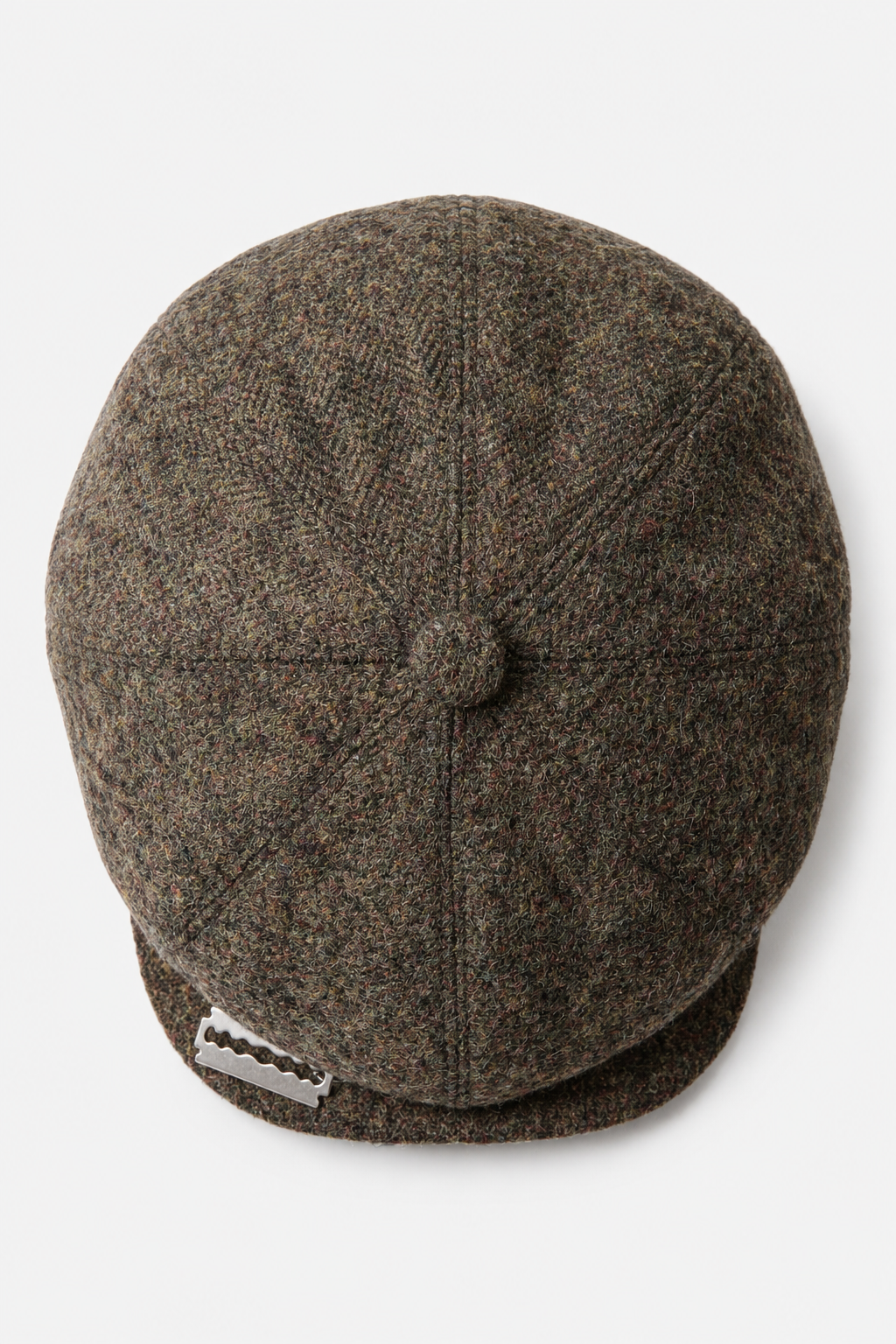 Cappellino marrone a 8 pannelli con lametta
