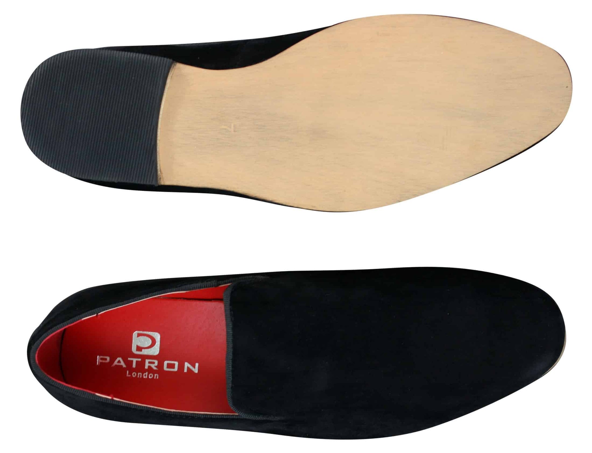 Mens Suede Leather PU Slip On Shoes Loafers Black Smart Casual