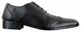 Gio Gino 907001 Mens Black Smart Formal PU Leather Laced Brogues Shoes Gatsby Italian Classic
