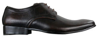 Mens Black Tan Brown Crocodile Snake PU Leather Shoes Laced Smart Formal Pointed