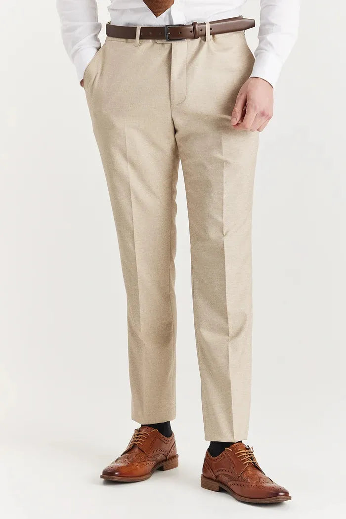 Belmont - Pantaloni beige da uomo
