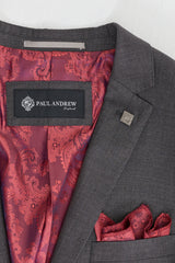 Abito da uomo grigio scuro antracite 3 pezzi classico con cuciture matrimonio estate ballo classico