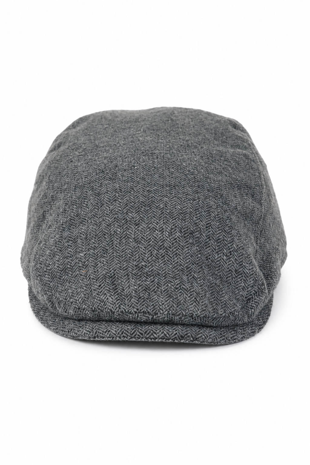 Cappello da uomo Baker Boy a 8 pannelli, stile Grandad, in tweed a spina di pesce, grigio vintage