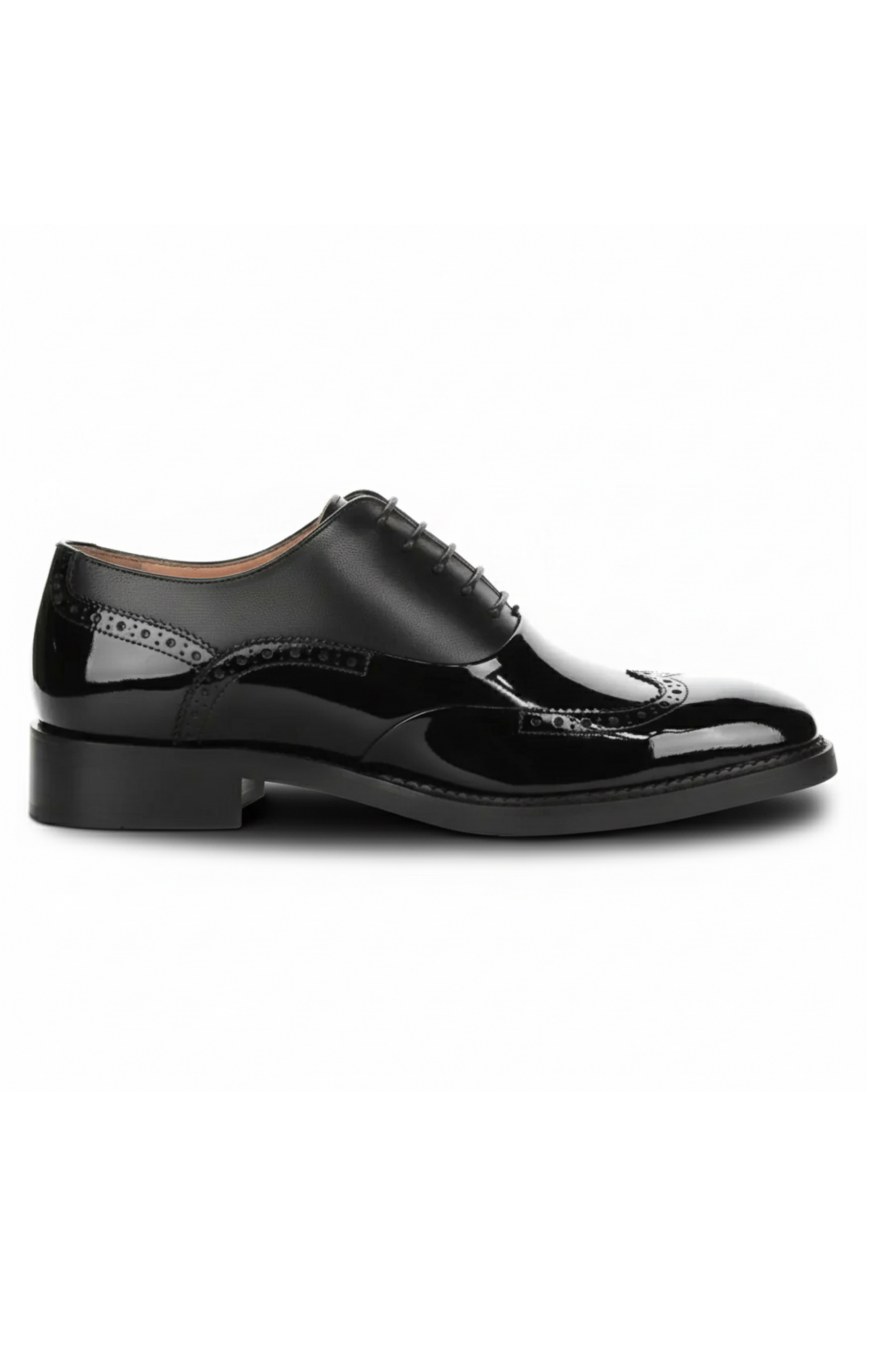 Harry - Scarpe brogue da uomo in vernice nera