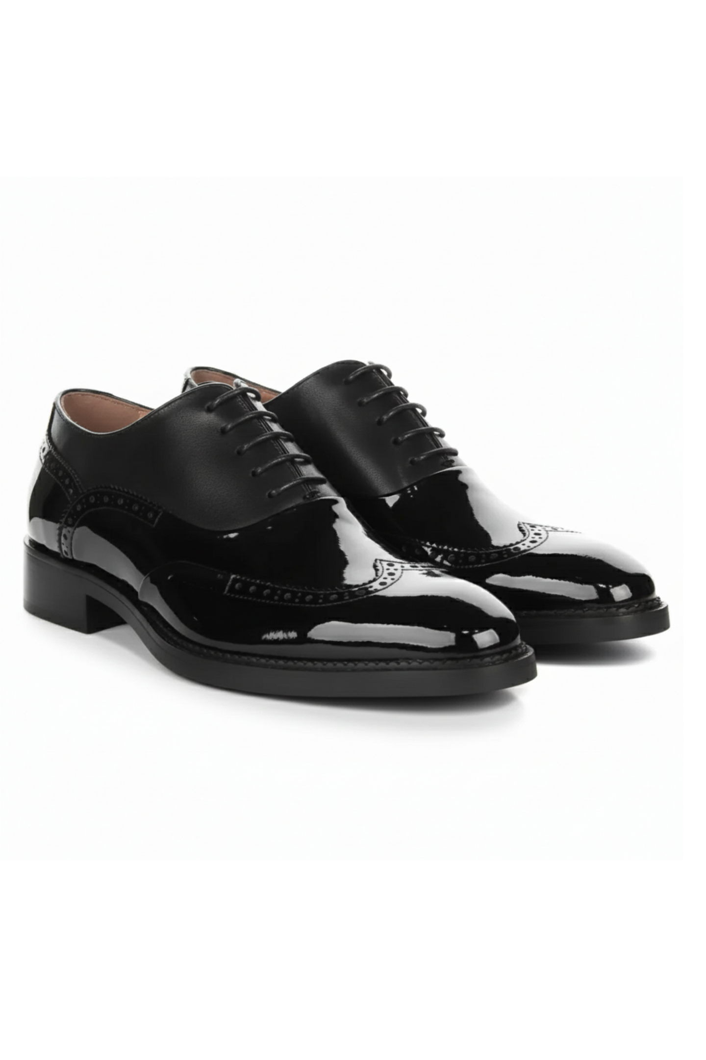 Harry - Scarpe brogue da uomo in vernice nera