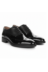 Harry - Scarpe brogue da uomo in vernice nera